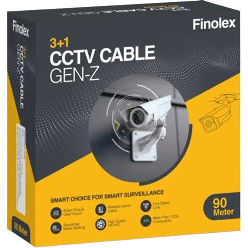 3 Plus 1 CCTV Gen Z Cable, Copper 90Meter