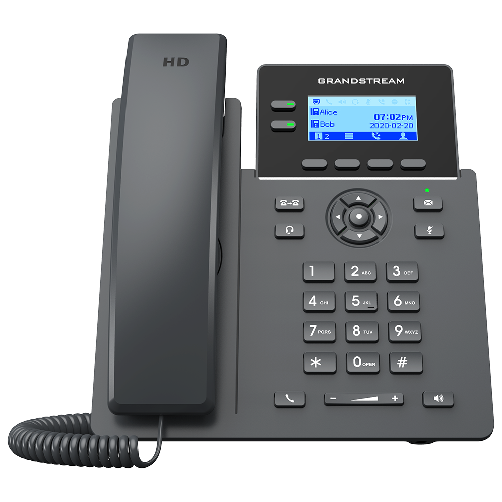 GRP2602(P/W/G) 2-Line Essential IP Phone Designed for Mass Deployment and Easy Management